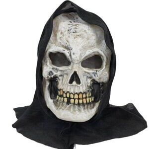 Easter Unlimited Inc Skull Mask Hooded Scary Costume Bones Halloween